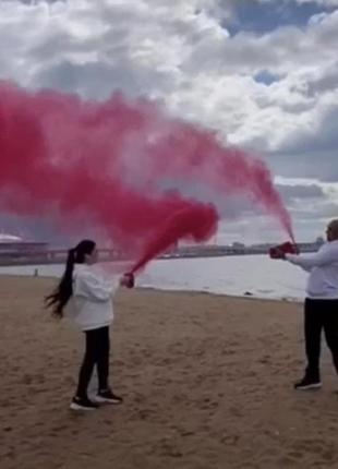 Белый баллон для gender party 2 кг, синяя краска, гендер пати, баллон для определения пола холи