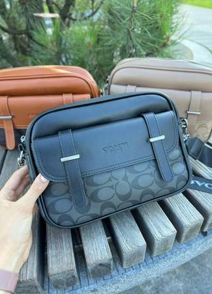 Сумка coach широкий ремень