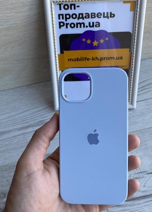 Чехол silicone case iphone 13 lilac ( силиконовый чехол iphone 13 с микрофиброй )