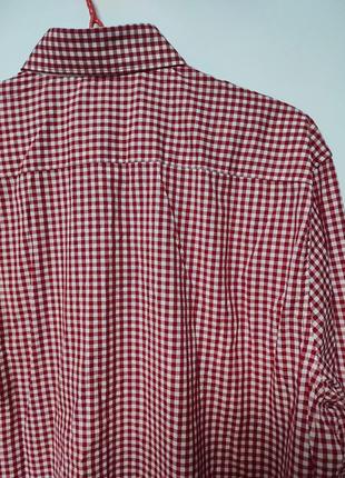 Рубашка мужская клетка красная белая h&m man, размер l