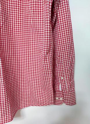 Рубашка мужская клетка красная белая h&m man, размер l