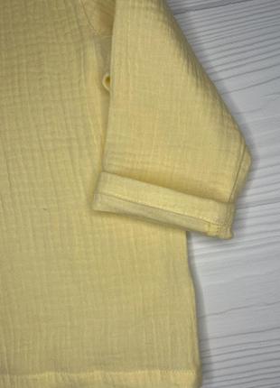 Рубашка детская муслиновая для мальчика из муслина smx-24 фото