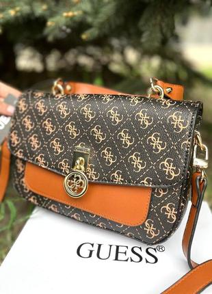 Сумка guess 2 відділення з брелком3 фото