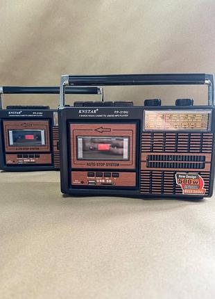 Сток! касетний магнітофон am/fm mp3 з функцією запису knstar fp-319u