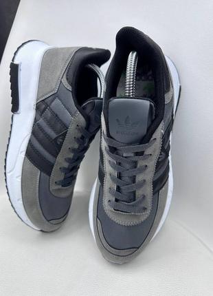 Adidas zx black-white кроссовки5 фото