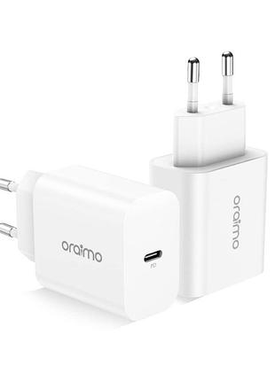 Адаптер usb c 20 вт oraimo, зарядное устройство для iphone