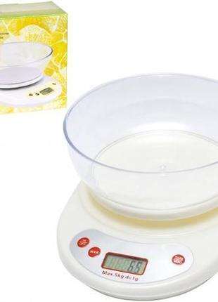 Ваги кухонні електронні на 5 кг, 21*15,5*11см, чаша 17,5*5,5см knz