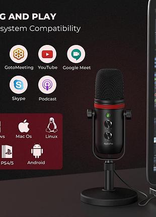 Ігровий usb-мікрофон audiopro4 фото