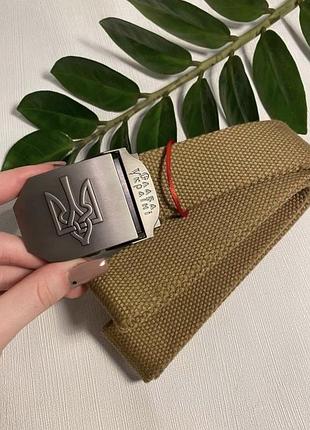 Ремень мужской 4 см тактический слава украиные черная ремень армейский ремень хаки текстиль