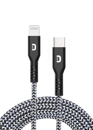 Кабель zendure supercord usb-c pd 18 вт, сертифицированный mfi, 100 см/3 фута, прочный кабель