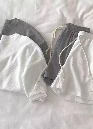 Женский летний костюм шорты + футболка