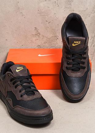 Мужские кожаные кроссовки  nike6 фото