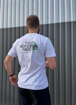 Футболка the north face white маленьке лого біла