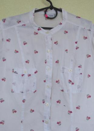 Тоненькая рубашка блуза цветочный принт рукав фонарик от next7 фото
