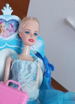 Кукла барби с каретой и лошадью <unk> снежная королева <unk> ельза