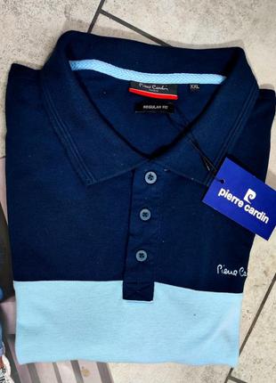Чоловіча модна футболка поло pierre cardin оригінал германія в синем кольорі розмір xxl l4 фото