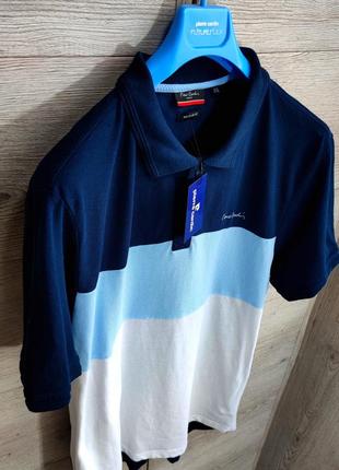 Чоловіча модна футболка поло pierre cardin оригінал германія в синем кольорі розмір xxl l3 фото