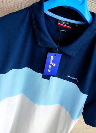 Чоловіча модна футболка поло pierre cardin оригінал германія в синем кольорі розмір xxl l5 фото