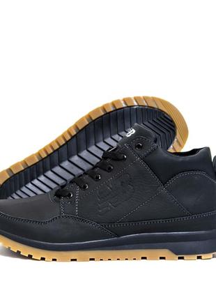 Мужские  зимние кожаные кроссовки  new balance clasic black
