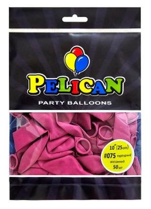 Шарики латексные 10" (25см) винтажный пурпурный pelican 50шт (810075) knz