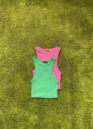 Цветные летние топы майки zara