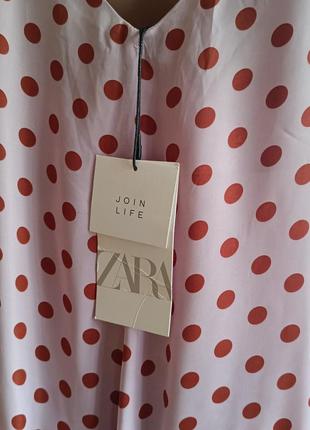 💞 шикарна довга сукня шифонова у горошок zara7 фото