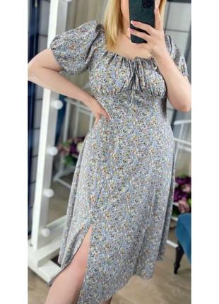 Сукня міді в квітковий принт