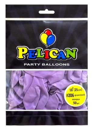 Шарики латексные 10" (25см) макарун фиолетовый pelican 50шт (810206) knz