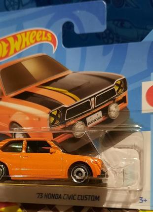 Hot wheels 2023 hw j-imports '73 honda civic custom 8/10 117/250 hkk67 хонда ретро машинки колекційні хот вілс