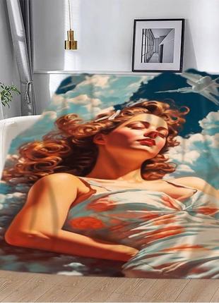 Плед принцесса любви качественное покрывало с 3d рисунком размер 160х200