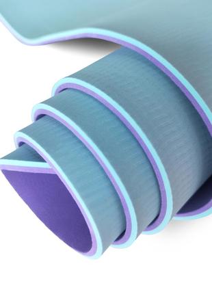 Коврик для фитнеса и йоги tpe+tc 6мм gemini pro ge-6tsv топ