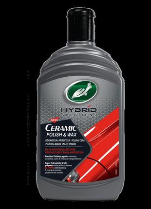 Полироль-реставратор кузова с керамикой turtle wax hs ceramic polish-n-wax 500 мл 53352