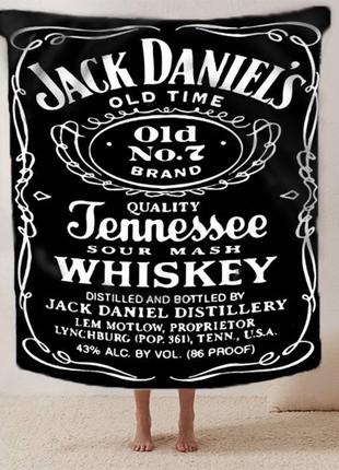 Плед whiskey jack daniel's качественное покрывало с 3d рисунком размер 160х200