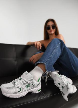 Женские кроссовки white/ green