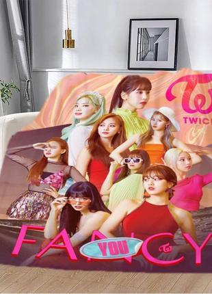 Плед группа twice2 3d качественное покрывало с 3d рисунком размер 80×100