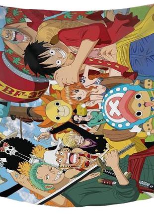 Плед ван-пис one piece качественное покрывало с 3d рисунком размер 160х200