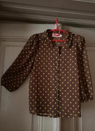 Классная блузка в горошек