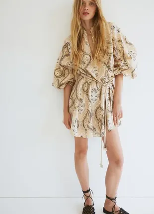 Об'ємне плаття з поясом макраме h&m 1229587001
