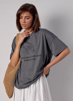 Женская футболка oversize с принтом ангела