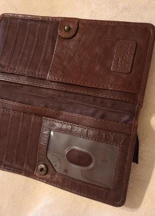 Шкіряний гаманець fossil 18*96 фото