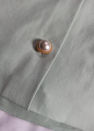 Мятная юбка трапеция с шортиками/с красивыми пуговицами3 фото