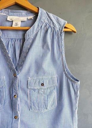 Жіноча бавовняна блуза в дрібну смужку h&m3 фото