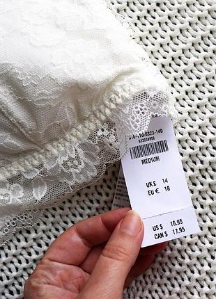 Новый белый лифчик на шею, размер 48