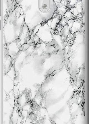 Чехол на nokia 3 мрамор белый "4480u-818-8094", надежная защита для мобильных телефонов