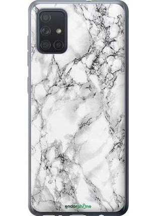 Чехол на samsung galaxy a71 2020 a715f мрамор белый "4480u-1826-8094", надежная защита для мобильных телефонов