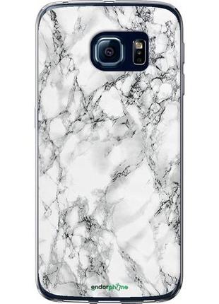 Чохол samsung s6 edge edge g925f мармур білий "4480u-83-8094", надійний захист на телефон