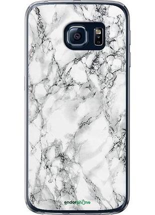 Чохол samsung s6 edge g920 мармур білий "4480u-80-8094", надійний захист для мобільних телефонів