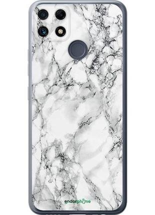 Чехол на realme c25s мрамор белый "4480u-3679-8094", надежная защита для мобильных телефонов