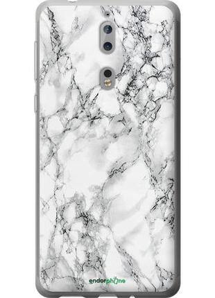Чехол на nokia 8 мрамор белый "4480u-1115-8094", надежная защита для мобильных телефонов