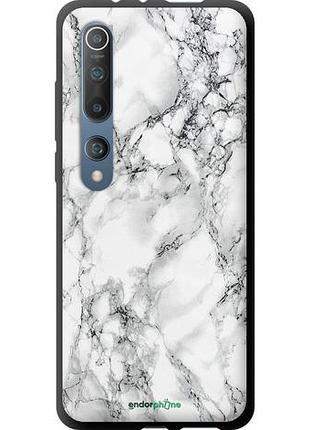 Чехол на xiaomi mi 10 мрамор белый "4480b-1860-8094", надежная защита для мобильных телефонов